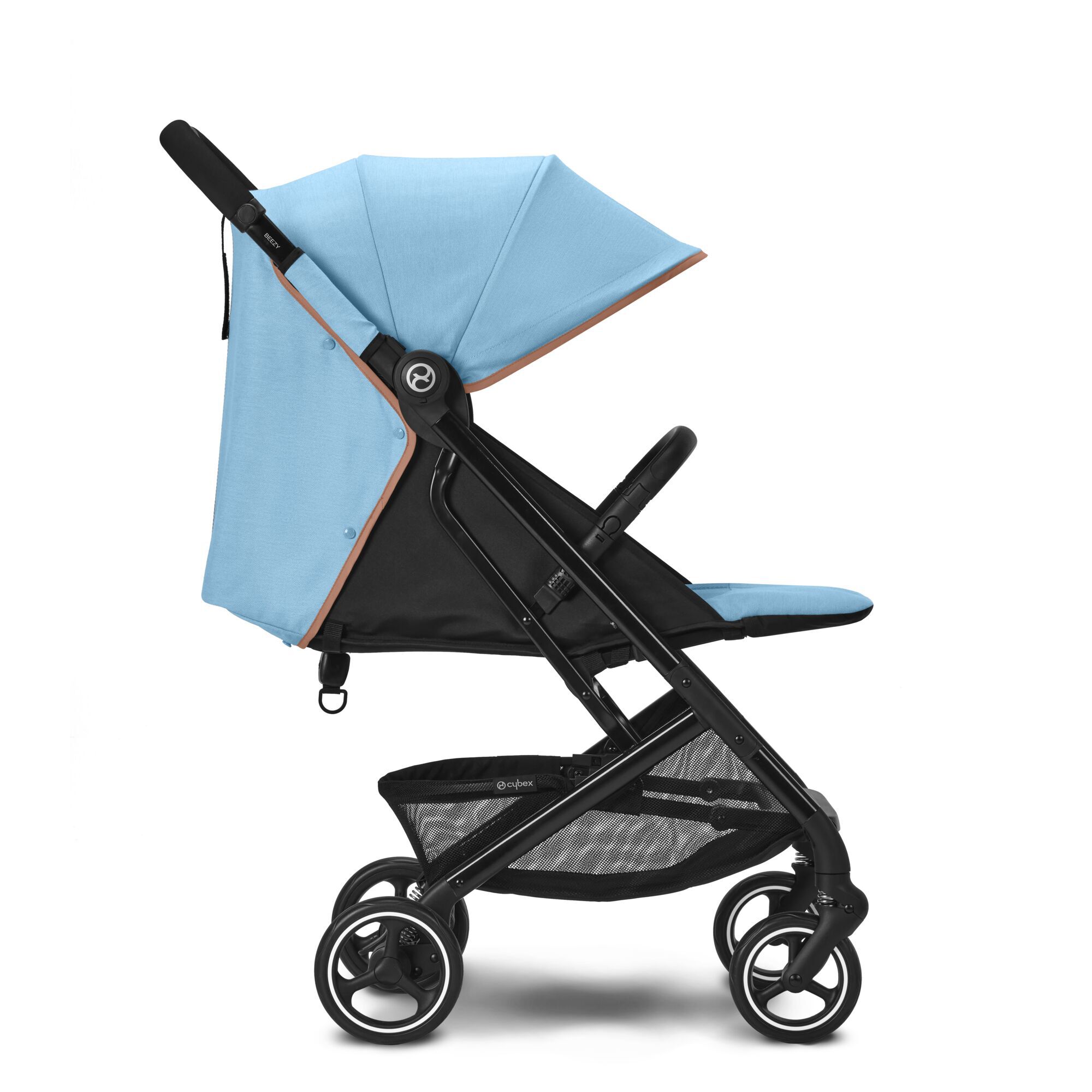 Коляская детская Cybex Beezy Beach Blue с дождевиком и бампером - фото 3