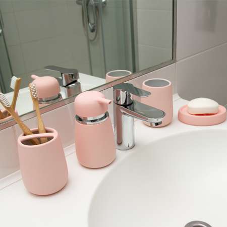 Подставка для зубных щеток Аквалиния Soft розовый B4333A-3P