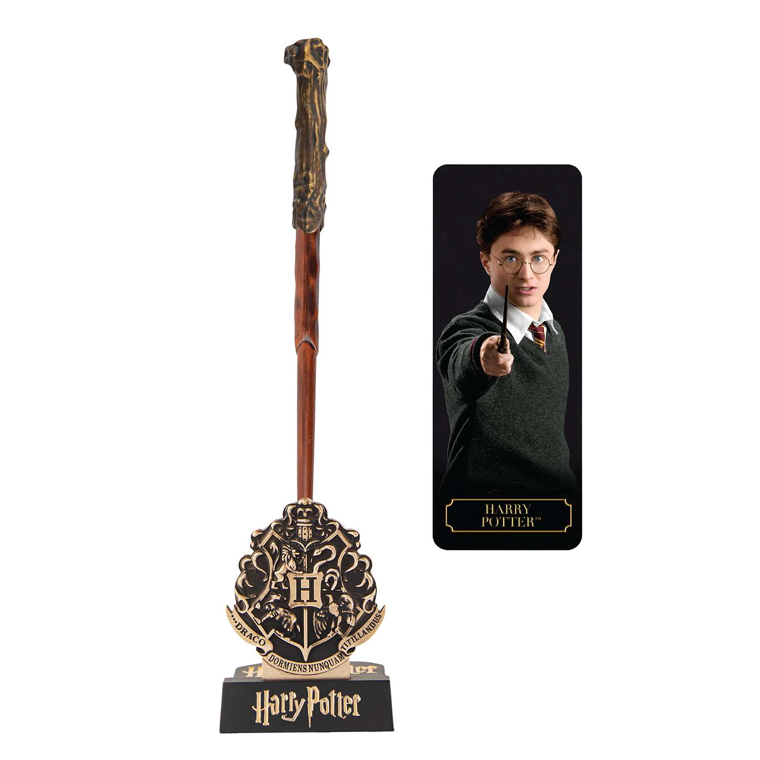Ручка Harry Potter в виде палочки Гарри Поттера 25 см с подставкой и закладкой - фото 1