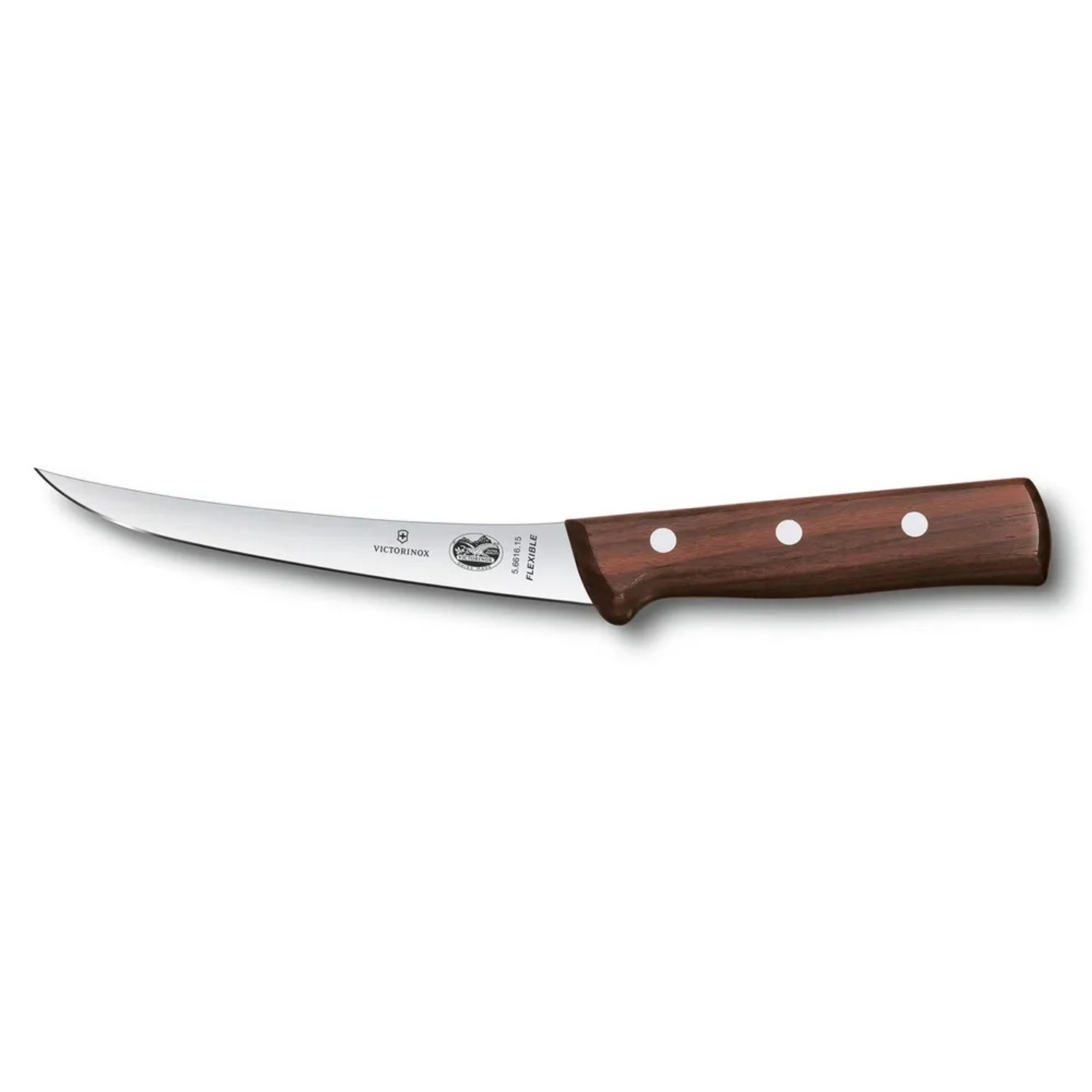 Нож кухонный Victorinox 5.6616.15 стальной разделочный лезвие 150 мм прямая заточка коричневый - фото 1
