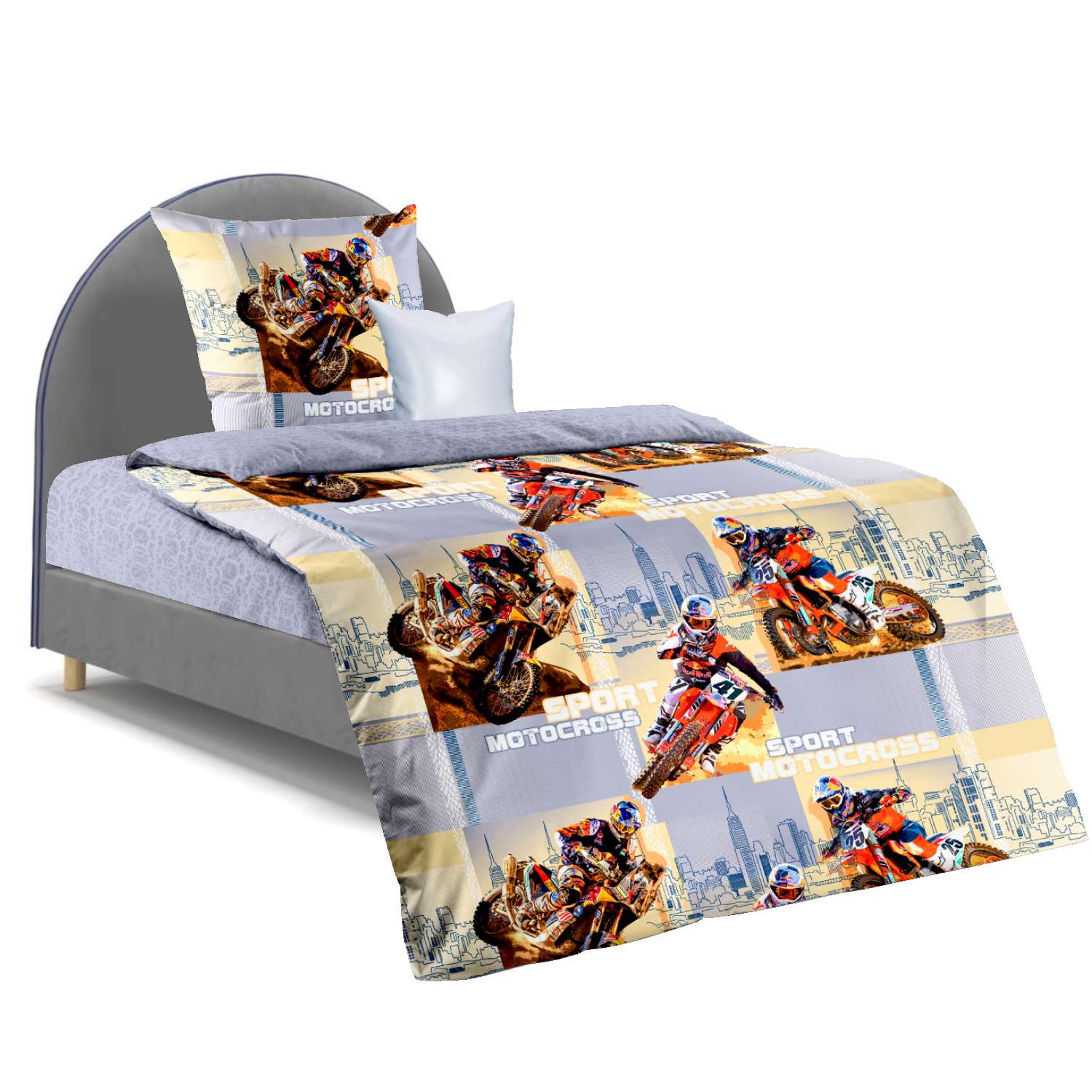 Комплект постельного белья ГК Лидертекс Мотокросс поплин 1.5 спальный - фото 1