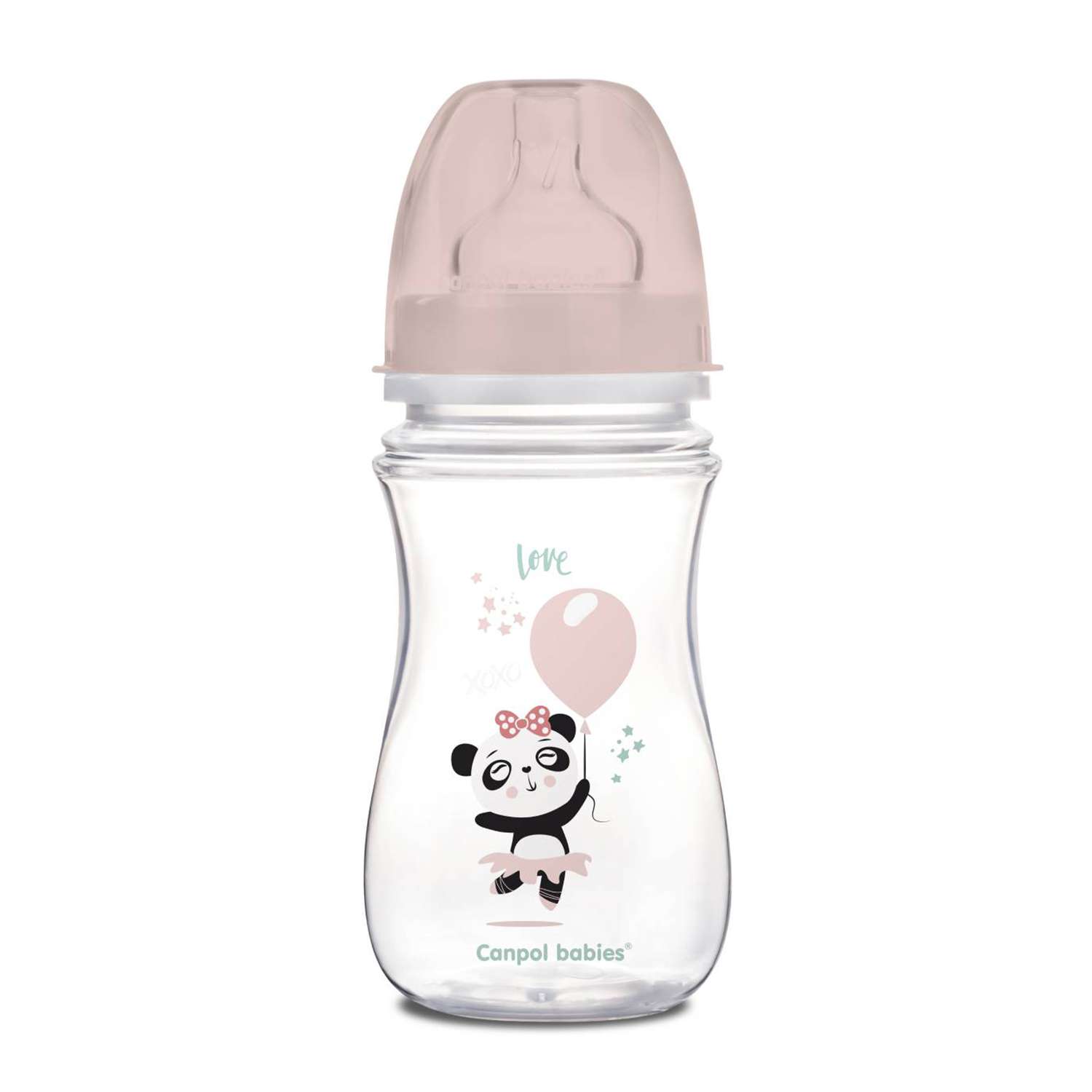 Бутылочка Canpol Babies Toys 240мл c 3месяцев Розовая 35/221_pin - фото 1