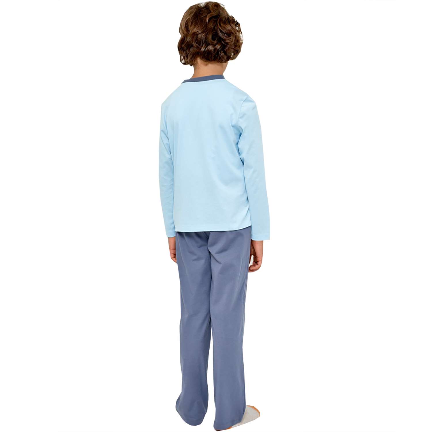 Пижама Mark Formelle 563302/19-6907-0/голубой+серый+печать1 - фото 2