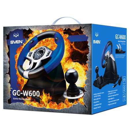 Игровой руль SVEN GC-W600 c педалями и рычагом переключения передач