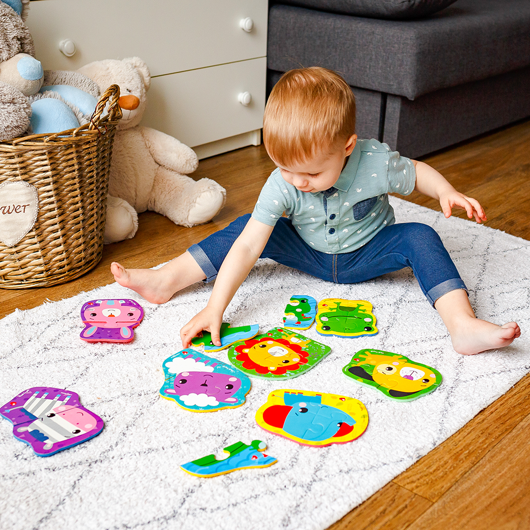 Набор пазлов Vladi Toys мягкие Baby puzzle Fisher-Price Овечка 4 картинки 13 элементов - фото 2