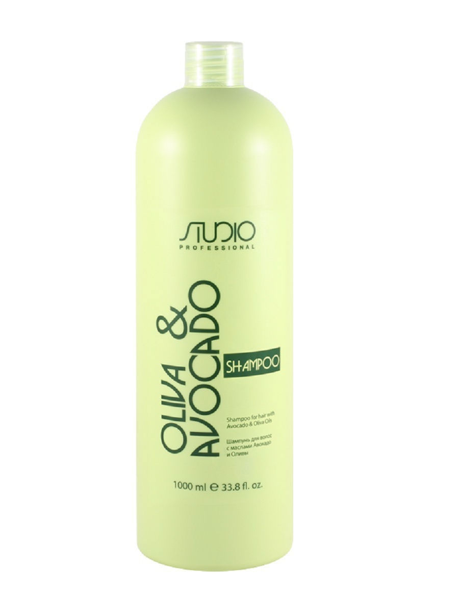 Шампунь увлажняющий Kapous Studio Professional для сухих волос с маслами Авокадо и оливы 1000 мл - фото 1