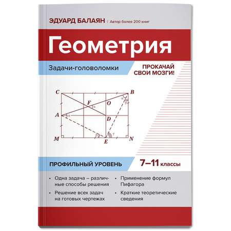 Книга Феникс Геометрия. Задачи-головоломки. 7-11 класс профильный уровень. ЕГЭ ОГЭ математика 2024