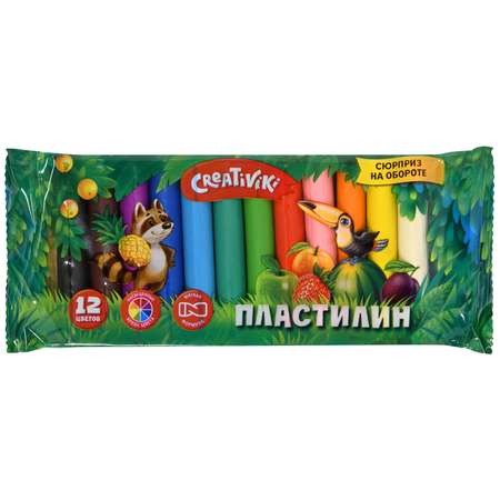 Пластилин CReATiViKi 12 цветов 120 г