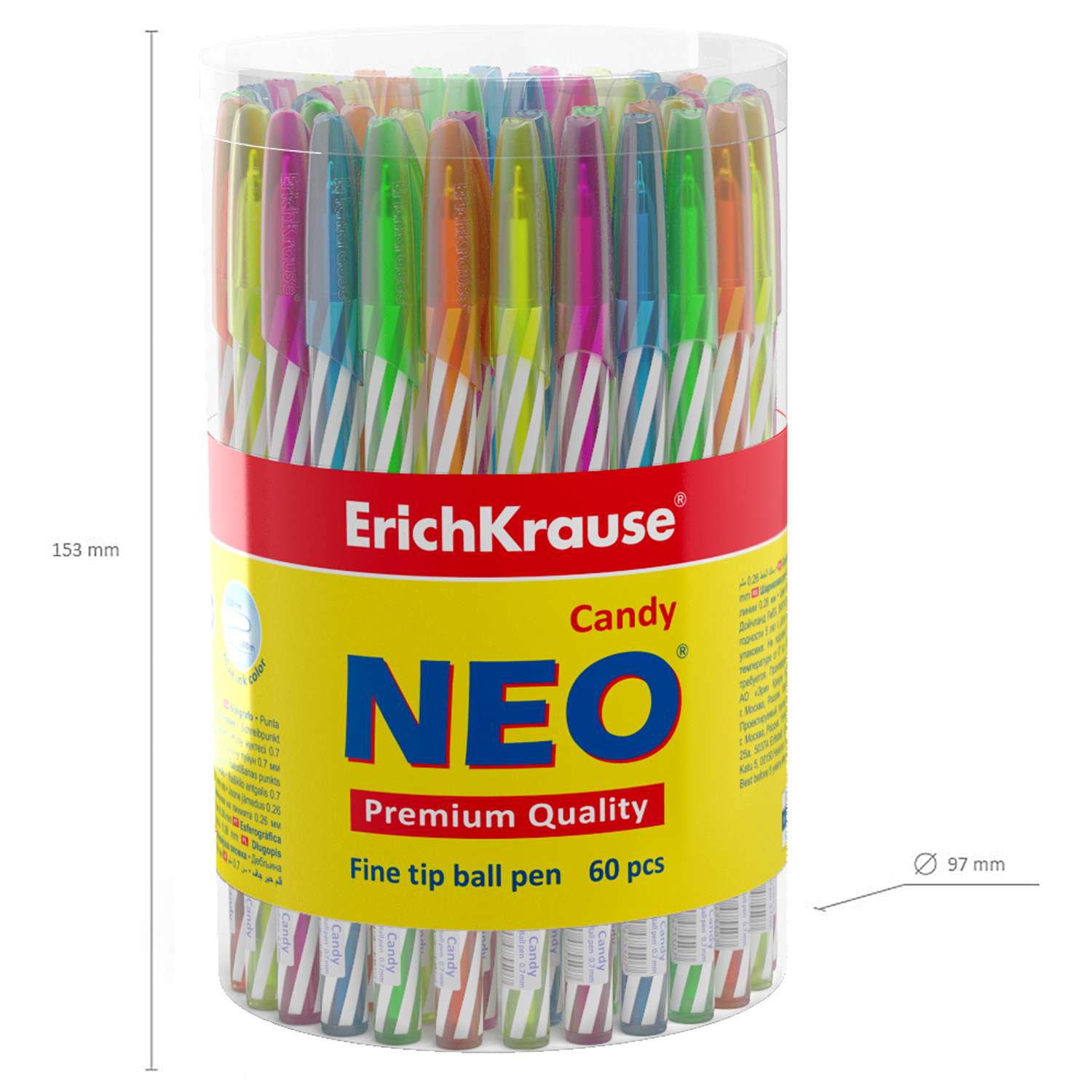 Ручка шариковая ErichKrause Neo Candy в ассортименте 47550 - фото 4