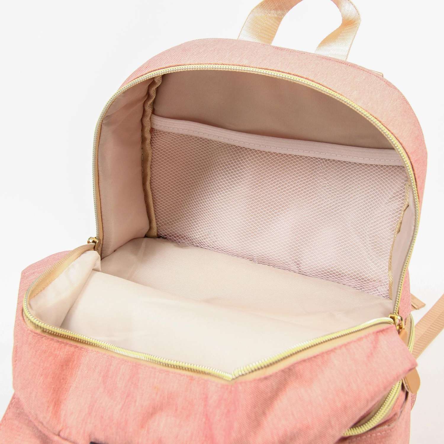 Сумка-рюкзак Sima-Land для хранения вещей малыша цвет розовый/серый - фото 6