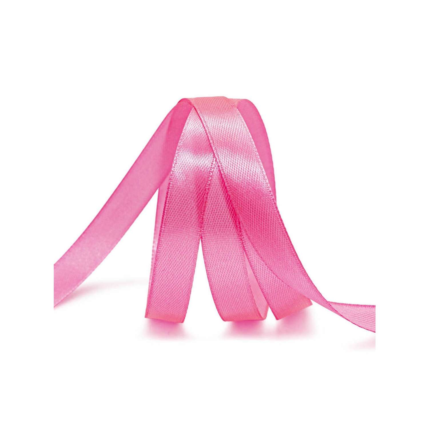 Лента Айрис атласная упаковочная флористическая 1.2 см 22.86 м 012 яркий розовый - фото 3