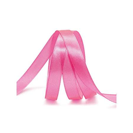 Лента Айрис атласная упаковочная флористическая 1.2 см 22.86 м 012 яркий розовый