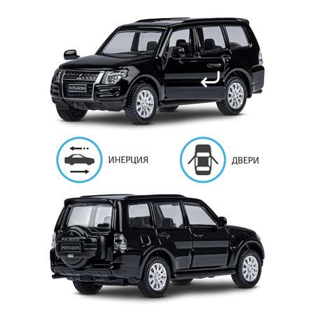 Внедорожник АВТОпанорама Mitsubishi Pajero 4WD Turbo 1:43 черный