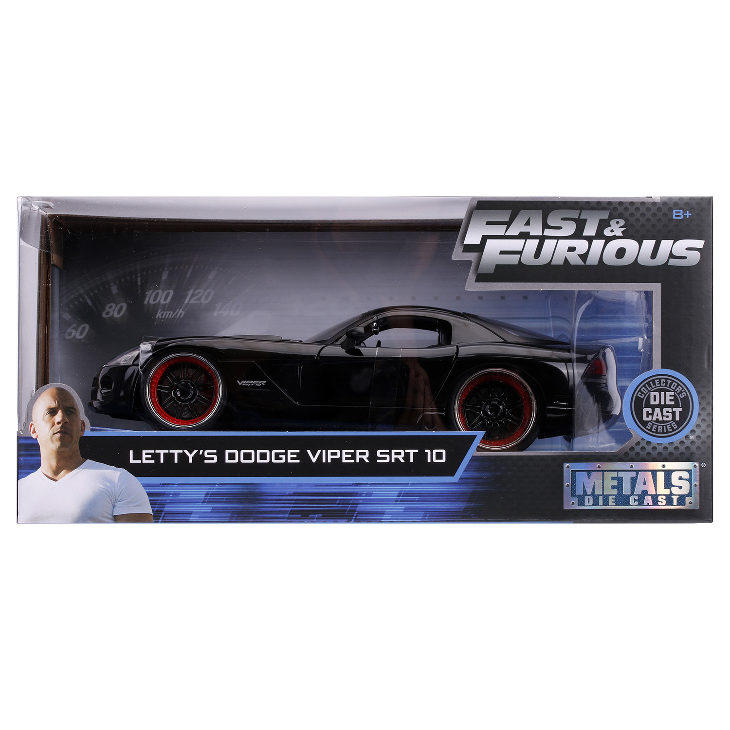 Машина Jada Fast and Furious 1:24 Dodge Viper SRT10 2008 Черная 30731  купить по цене 199 ₽ в интернет-магазине Детский мир