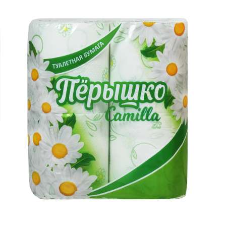 Туалетная бумага Перышко Camilla 2 слоя 4 рулона белый цвет