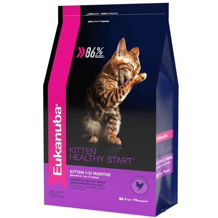 Корм сухой для котят Eukanuba Cat 5кг с домашней птицей