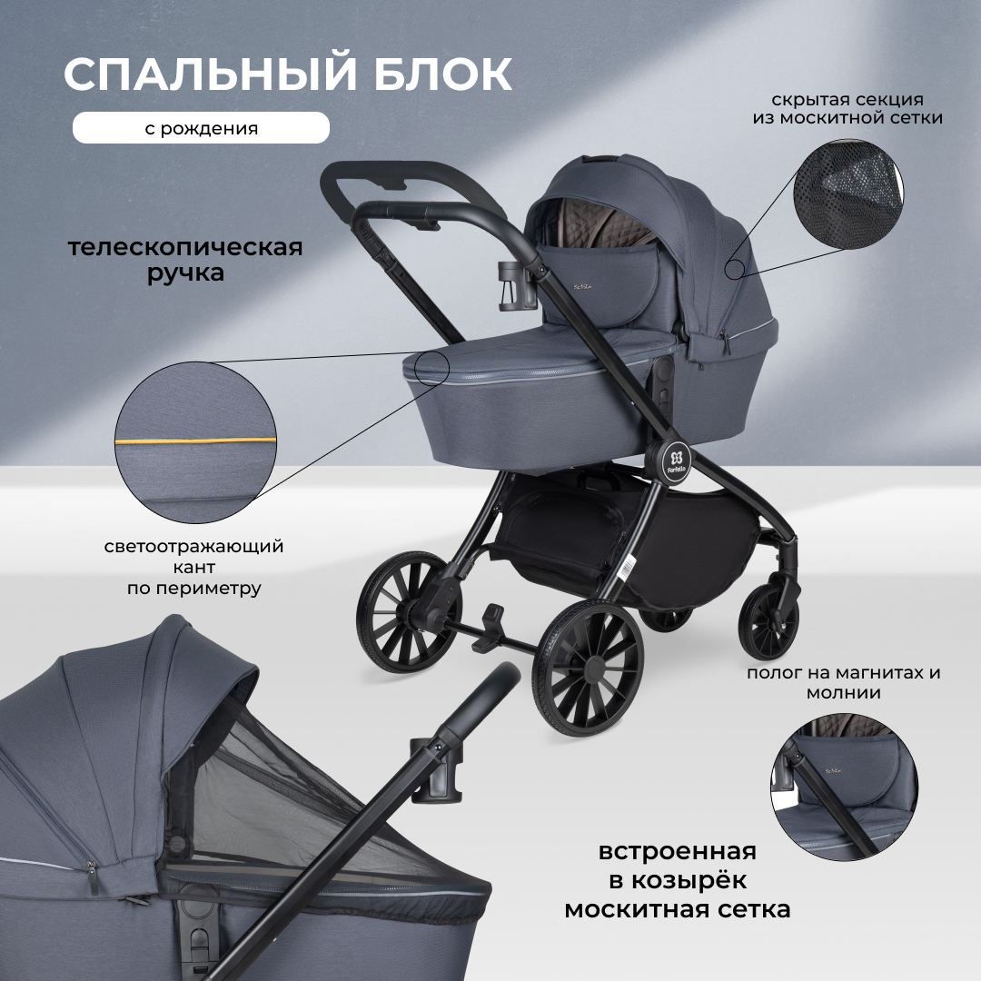 Модульная коляска 3 в 1 Farfello Baby shell - фото 4