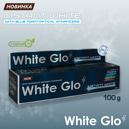 Зубная паста WHITE GLO отбеливающая мгновенное отбеливание 100 г