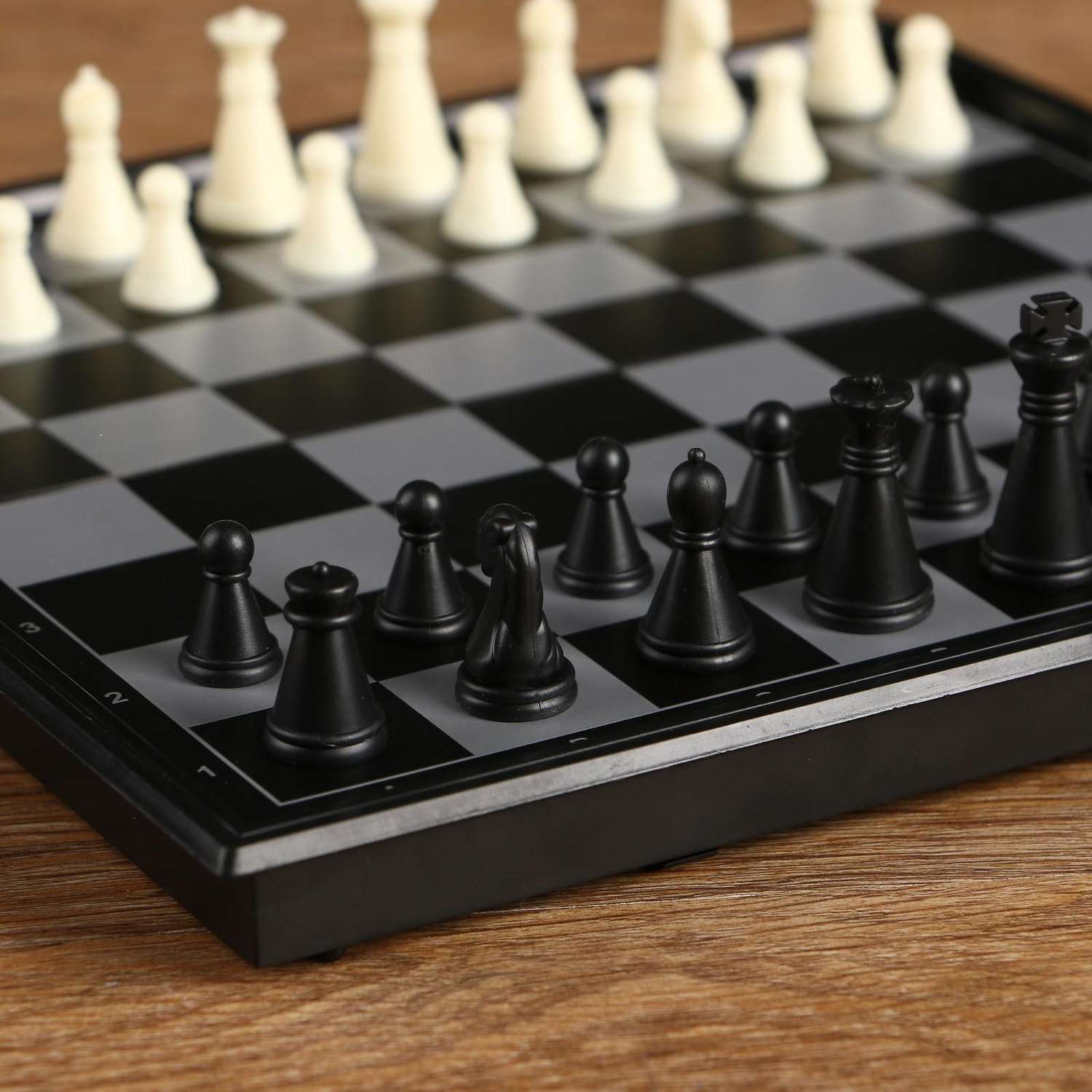 Настольная игра Sima-Land 3 в 1 «Классика» шахматы шашки нарды магнитная доска 20х20 см - фото 2