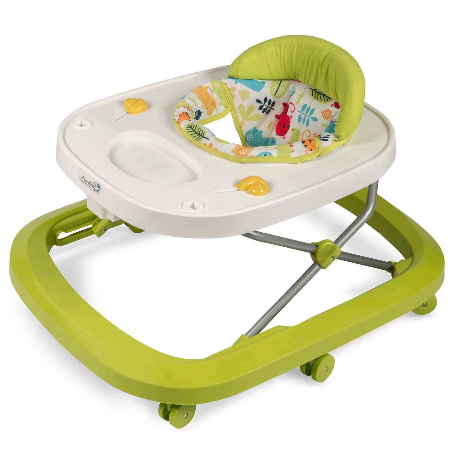 Ходунки Amarobaby Walking Baby с электронной игровой панелью Зеленый - фото 1