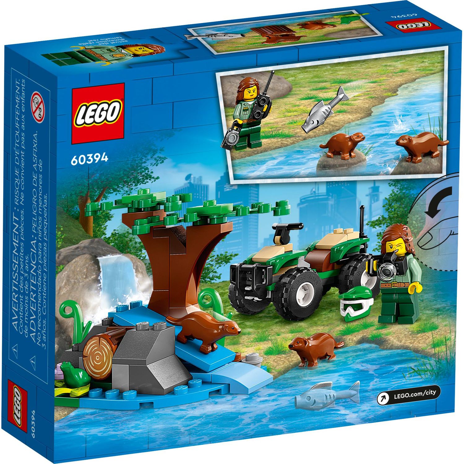 Конструктор LEGO City ATV and Otter Habitat 60394 - фото 7