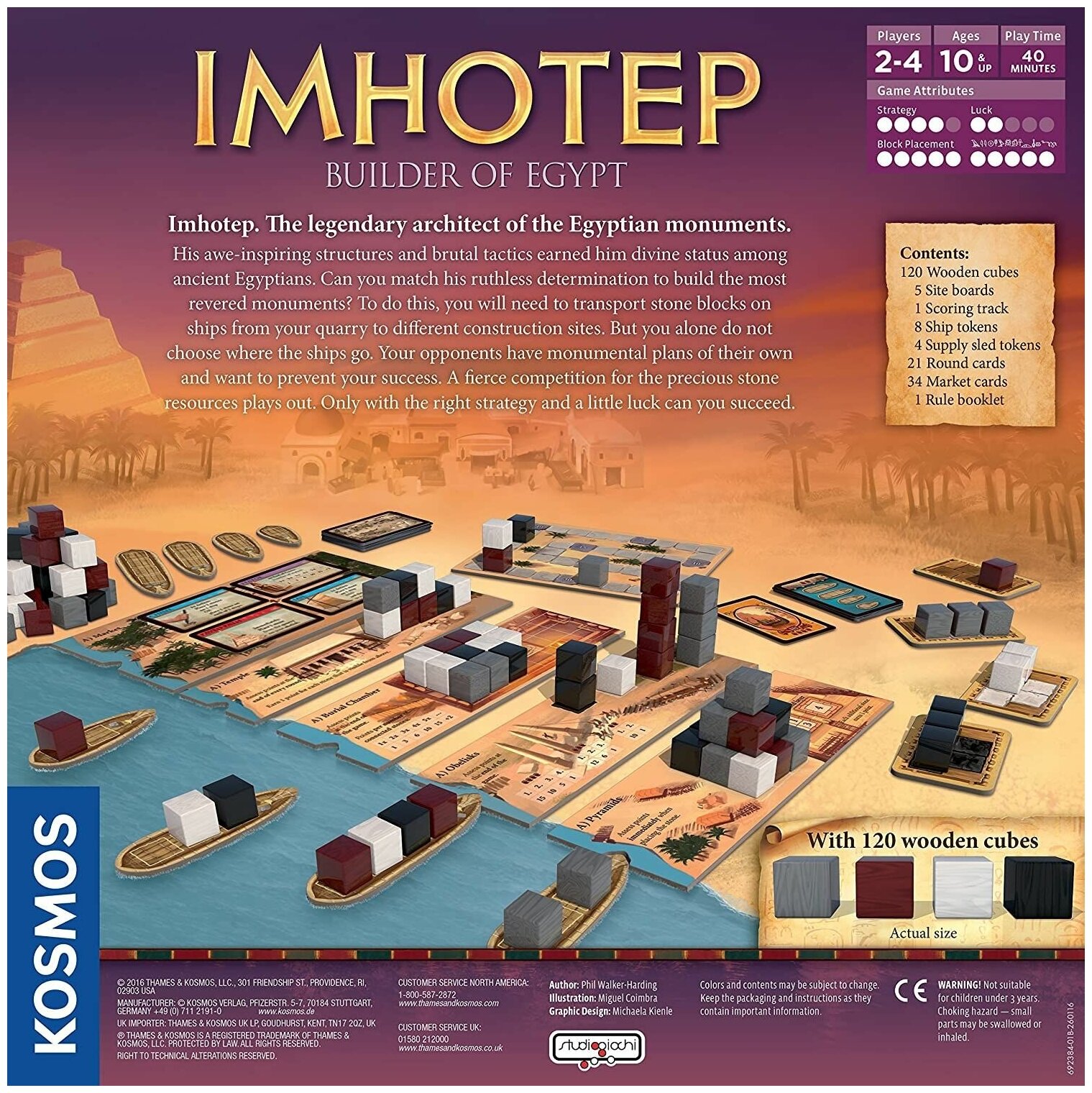 Настольная игра Kosmos Imhotep Builder of Egypt Имхотеп Строитель Египта - фото 5