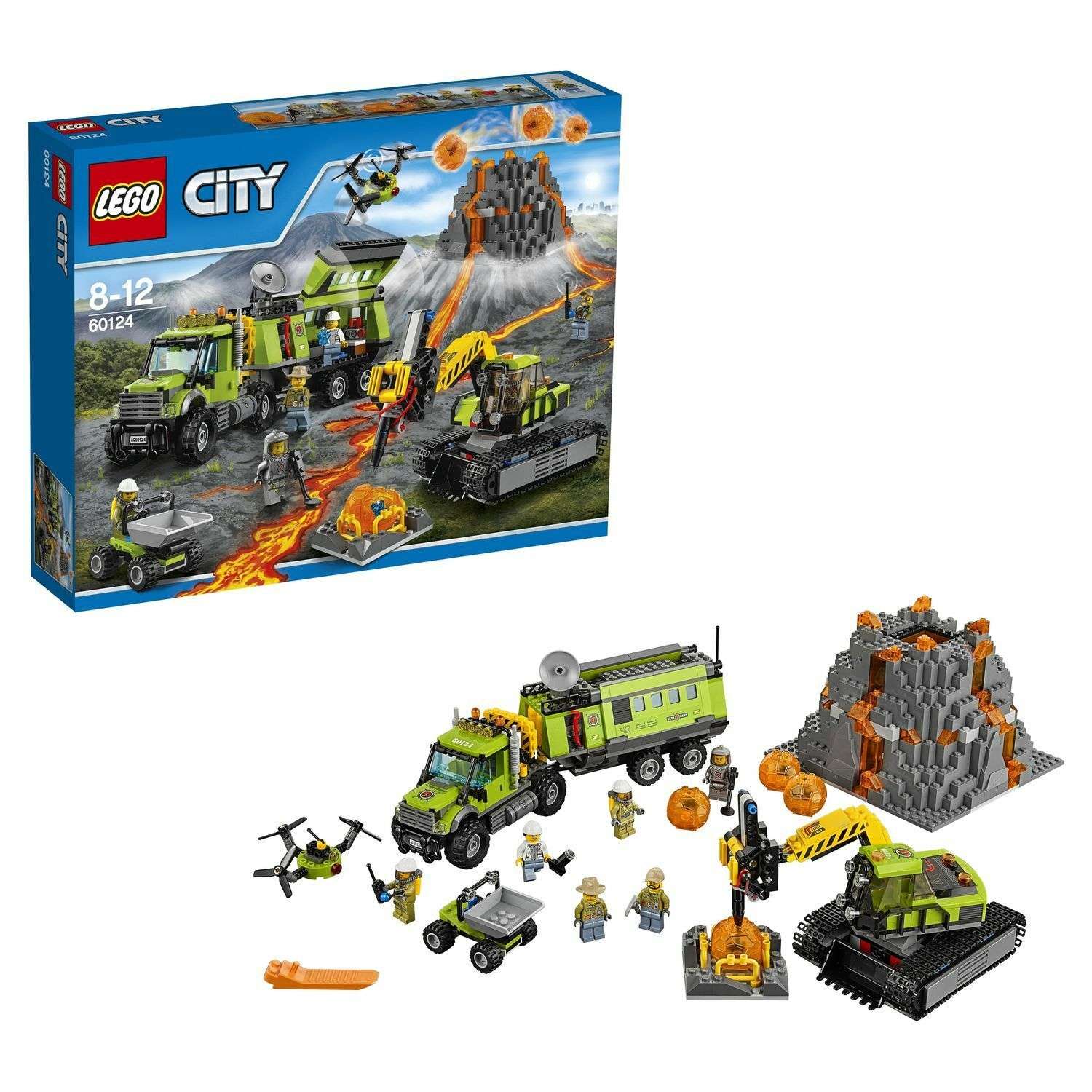 Конструктор LEGO City Volcano Explorers База исследователей вулканов (60124) - фото 1