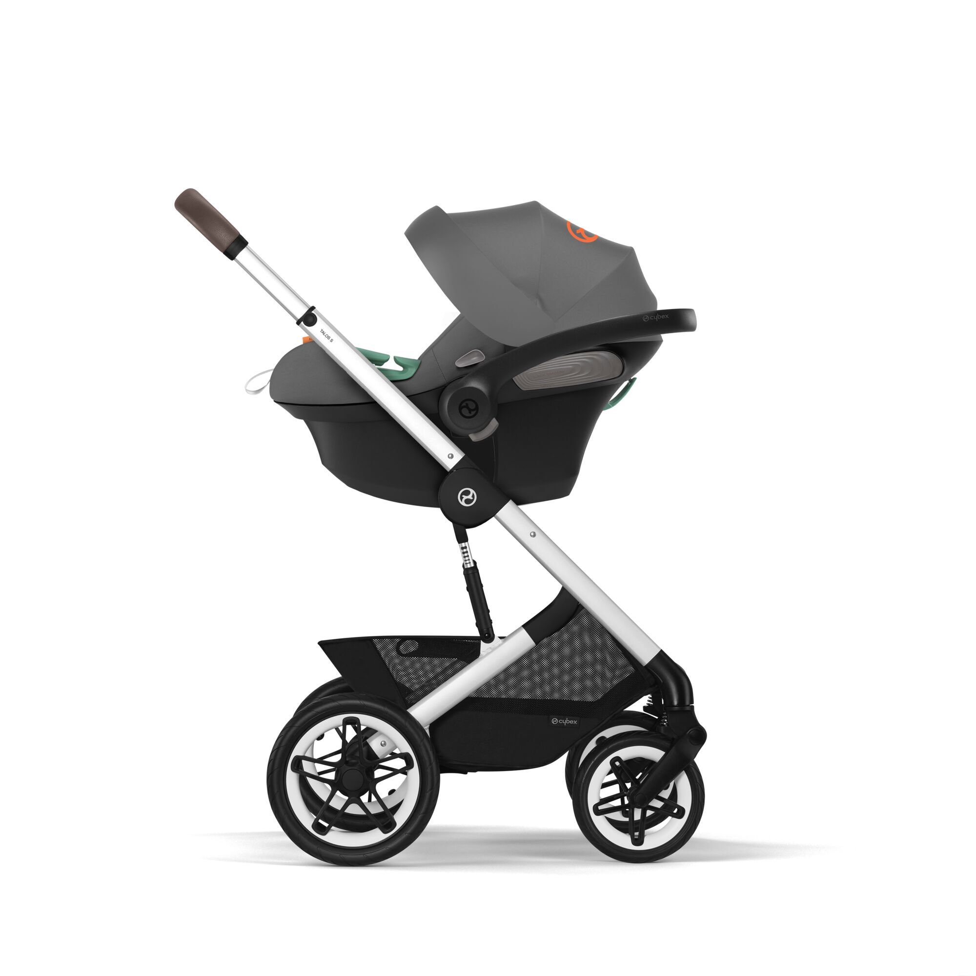 Коляская детская Cybex Talos S Lux SLV Lava Grey с дождевиком - фото 4