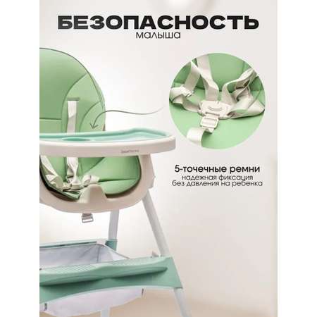 Стульчик для кормления TOMMY салатовый классический