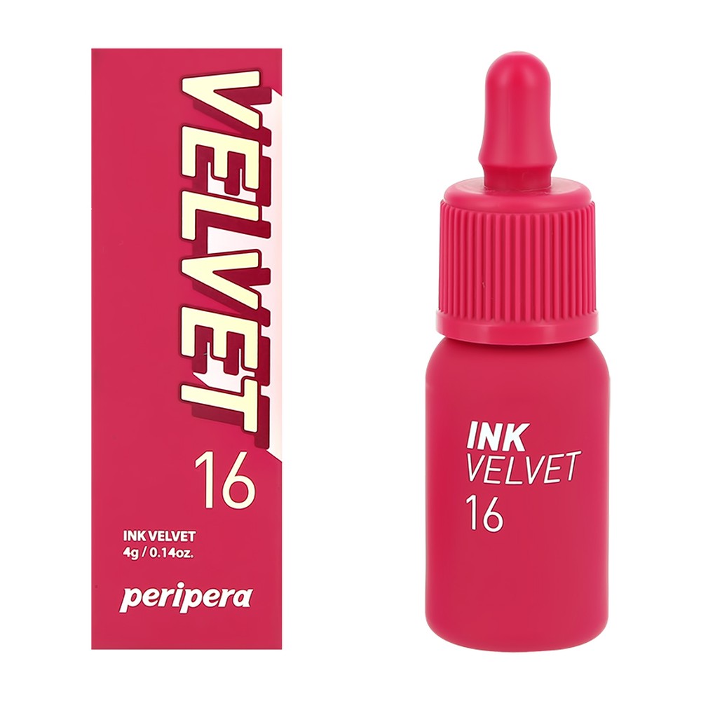 Помада для губ Peripera Velvet жидкая тон 16 heart fuchsia pink - фото 3