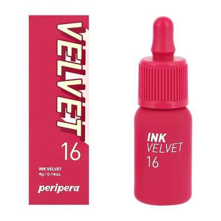 Помада для губ Peripera Velvet жидкая тон 16 heart fuchsia pink