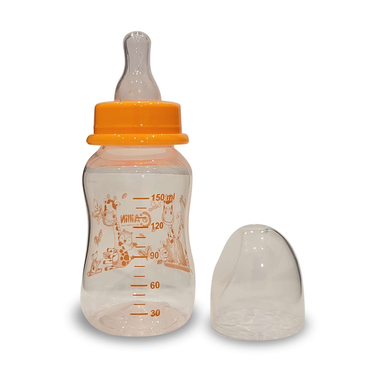 Бутылочки для кормления AilliN классическая 2шт. 150мл и 240мл оранжевый - фото 2