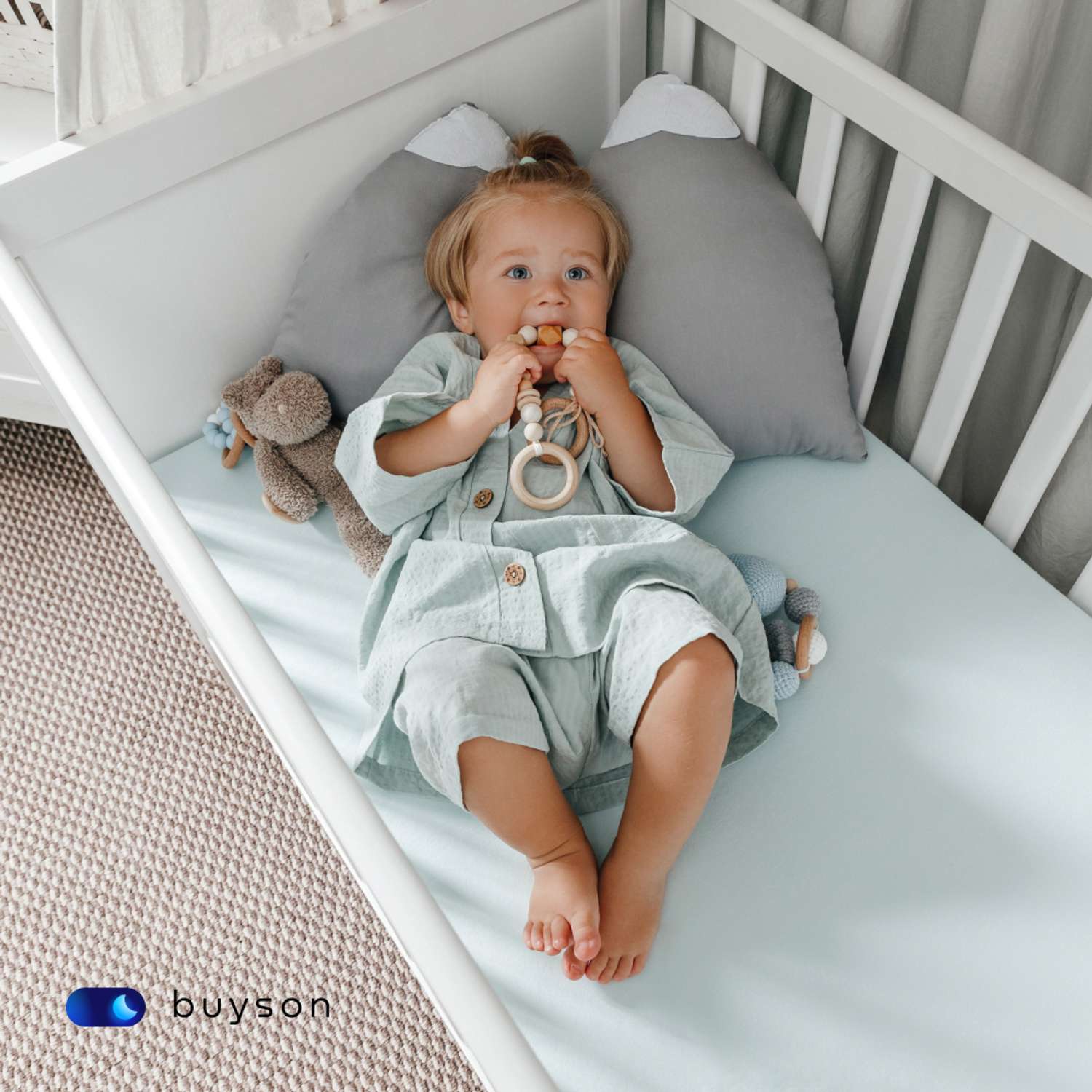 Матрас в кроватку buyson BuyJoy для новорожденных от 0 до 3 лет 120х60 см - фото 19