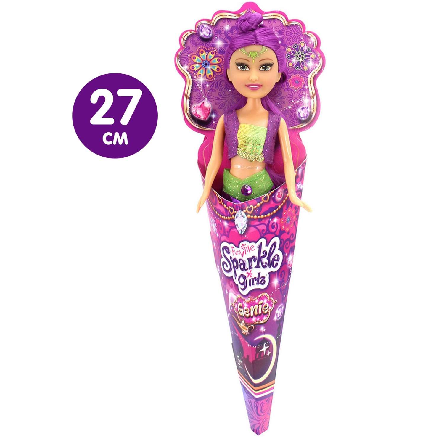Кукла Sparkle Girlz Принцесса джинн 26 см фиолетовый SG24682//фиолетовый - фото 2