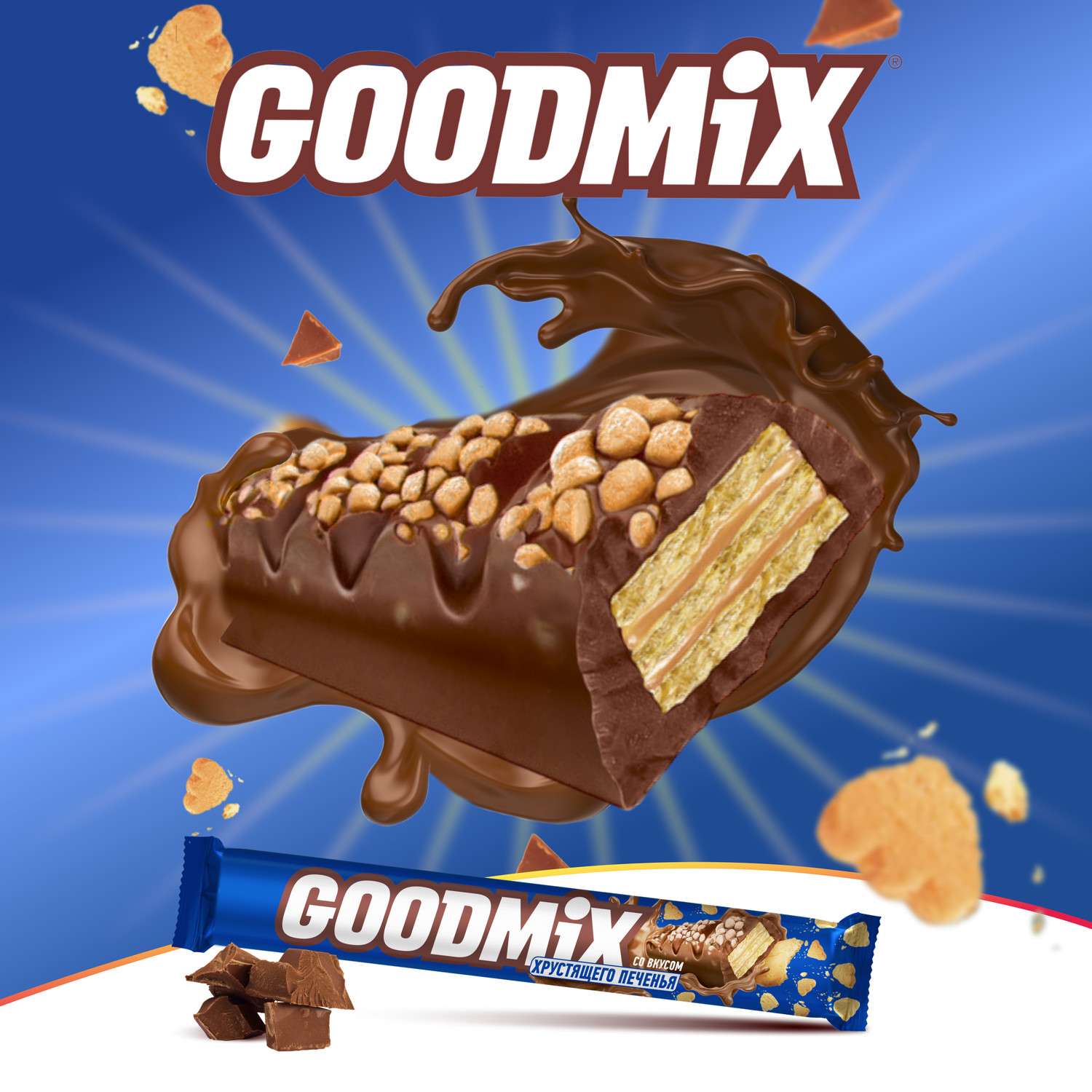 Батончик шоколадный Goodmix Duo печенье 47г - фото 8