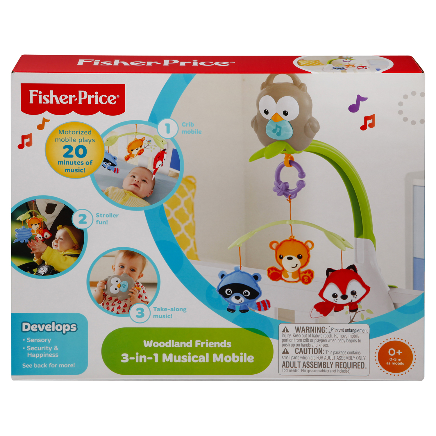 Мобиль Fisher Price Лесные друзья 3в1 музыкальный CDM84 - фото 2