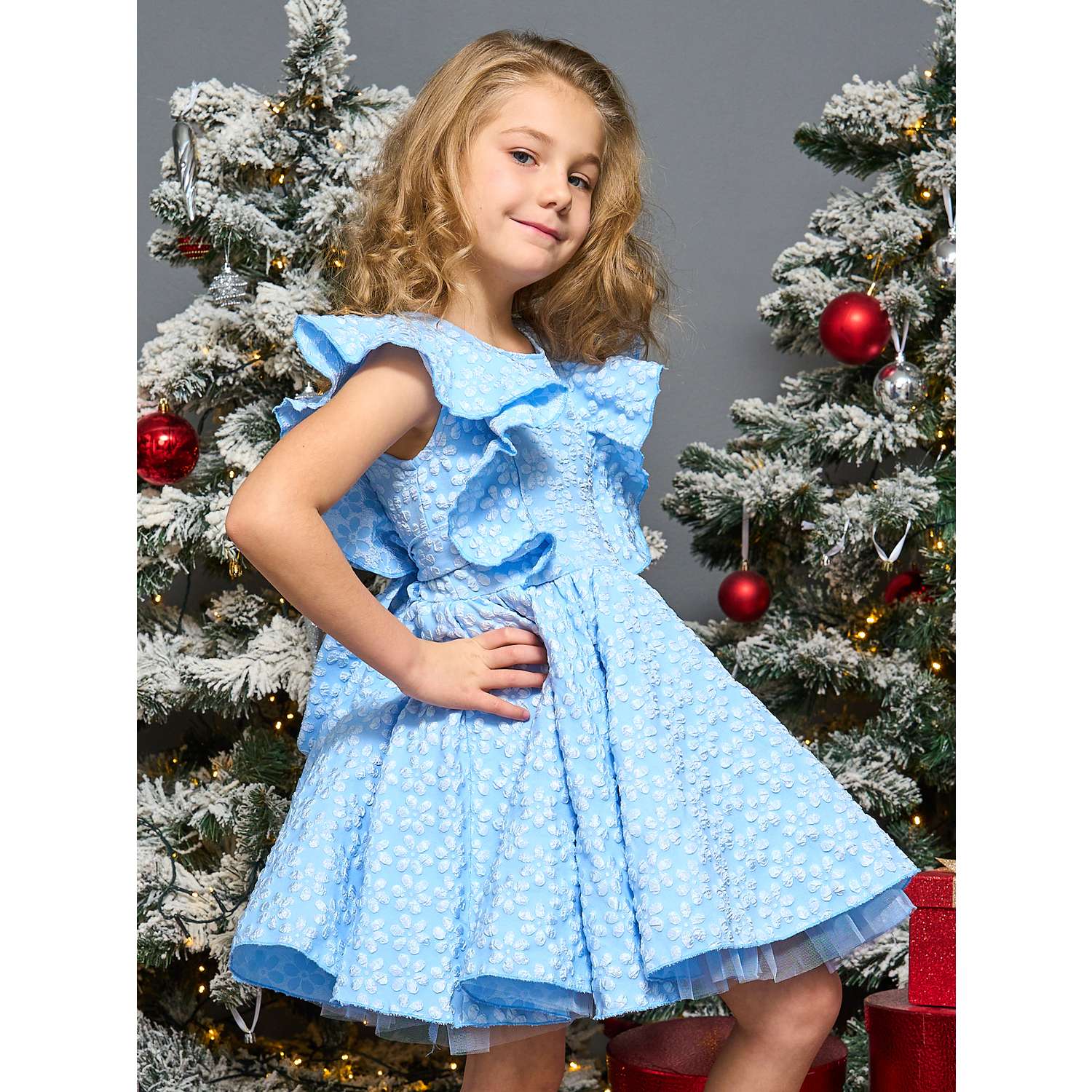Платье Sofisha kids Plat.cvetok-blue - фото 8