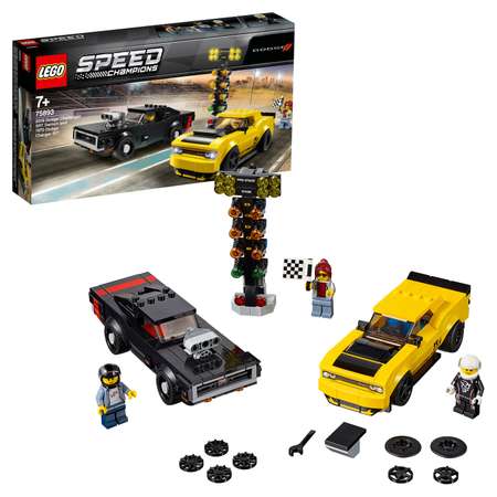 Конструктор LEGO Speed Champions Автомобили 2018 Dodge Challenger SRT Demon+1970 Dodge Charger R/T 75893