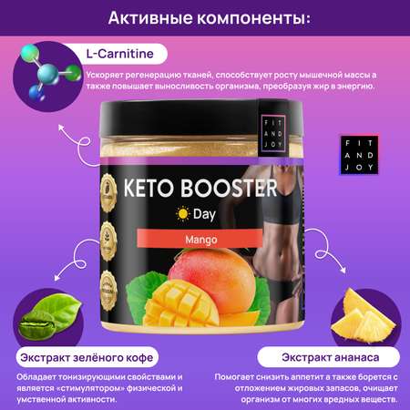 Жиросжигатель для похудения FIT AND JOY Keto-booster Манго День