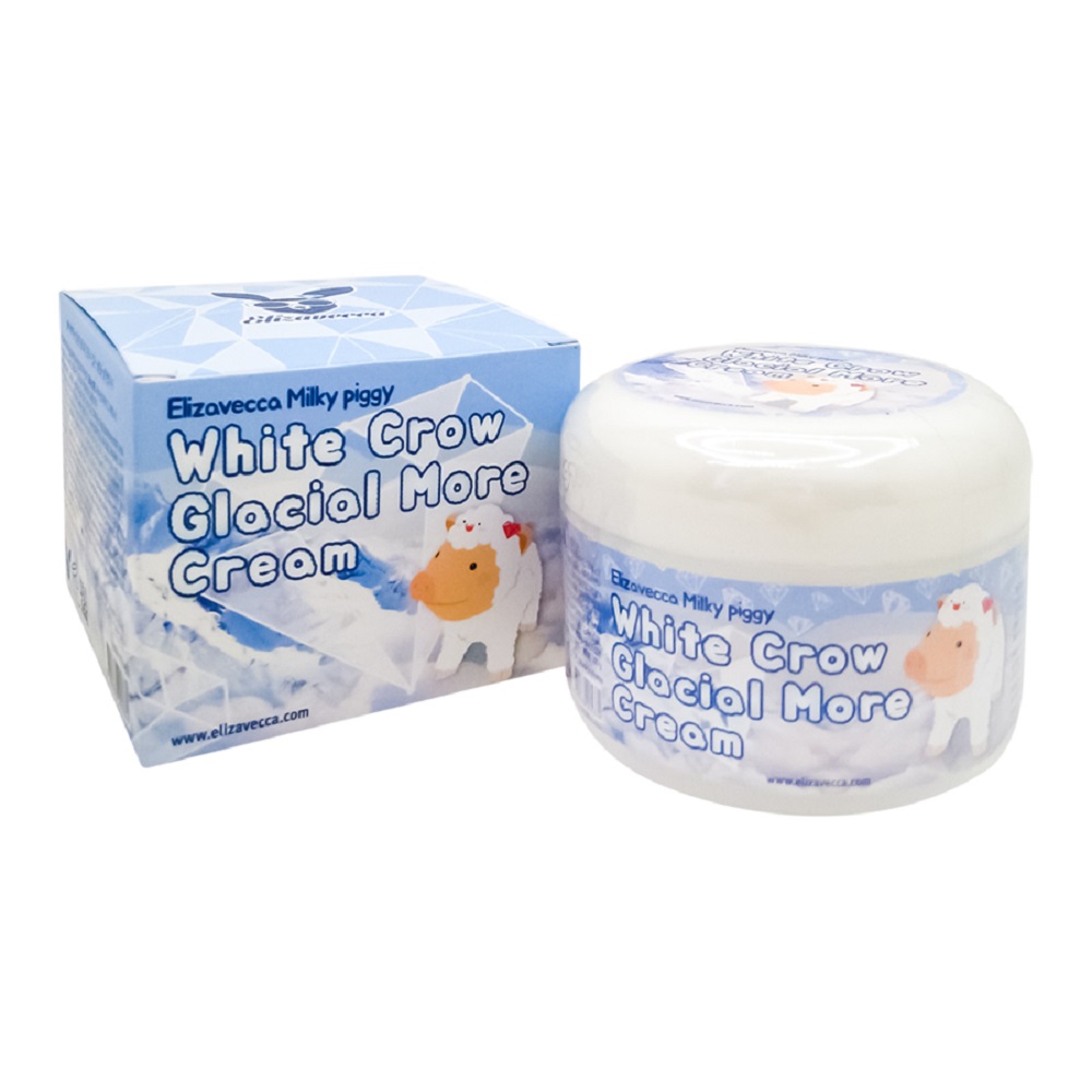 Крем для лица Elizavecca для сияния кожи лица Milky Piggy White Crow Glacial More cream 100мл - фото 1