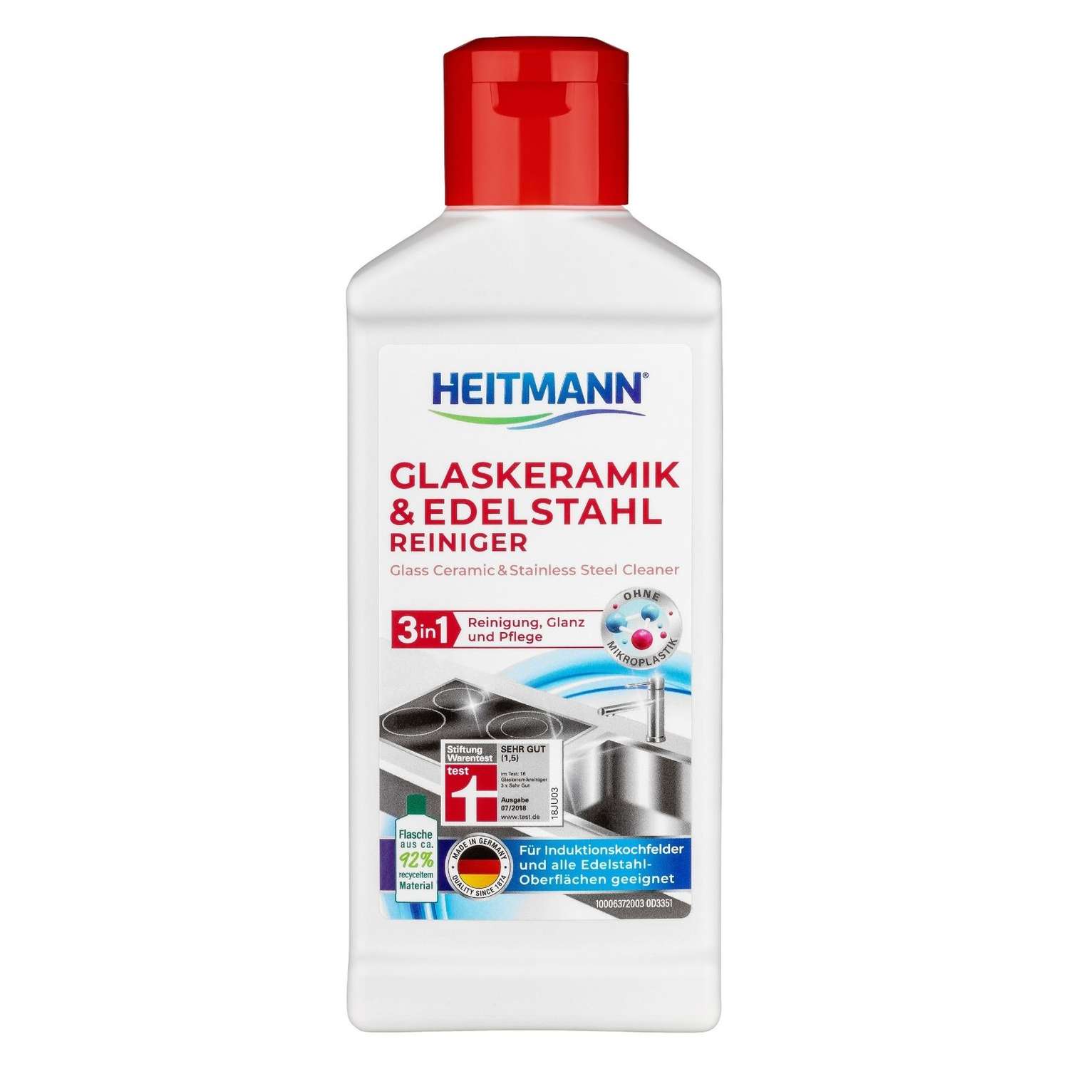 Средство для чистки Heitmann для изделий из стеклокерамики и нержавеющей стали 250 мл - фото 1