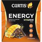 Чай черный Curtis Energy 15 пирамидок с ароматом манго кусочками имбиря и витаминами В1 В3 В5