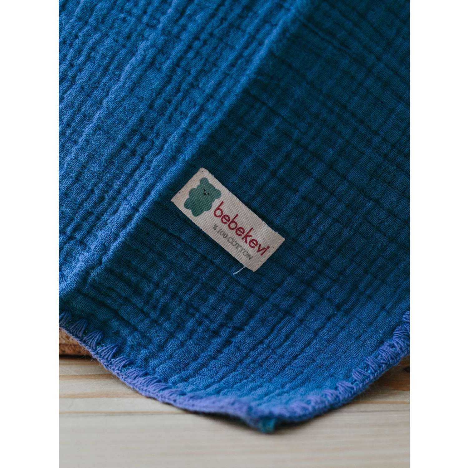 Четырехслойное одеяло Bebekevi для новорожденного синее - фото 1