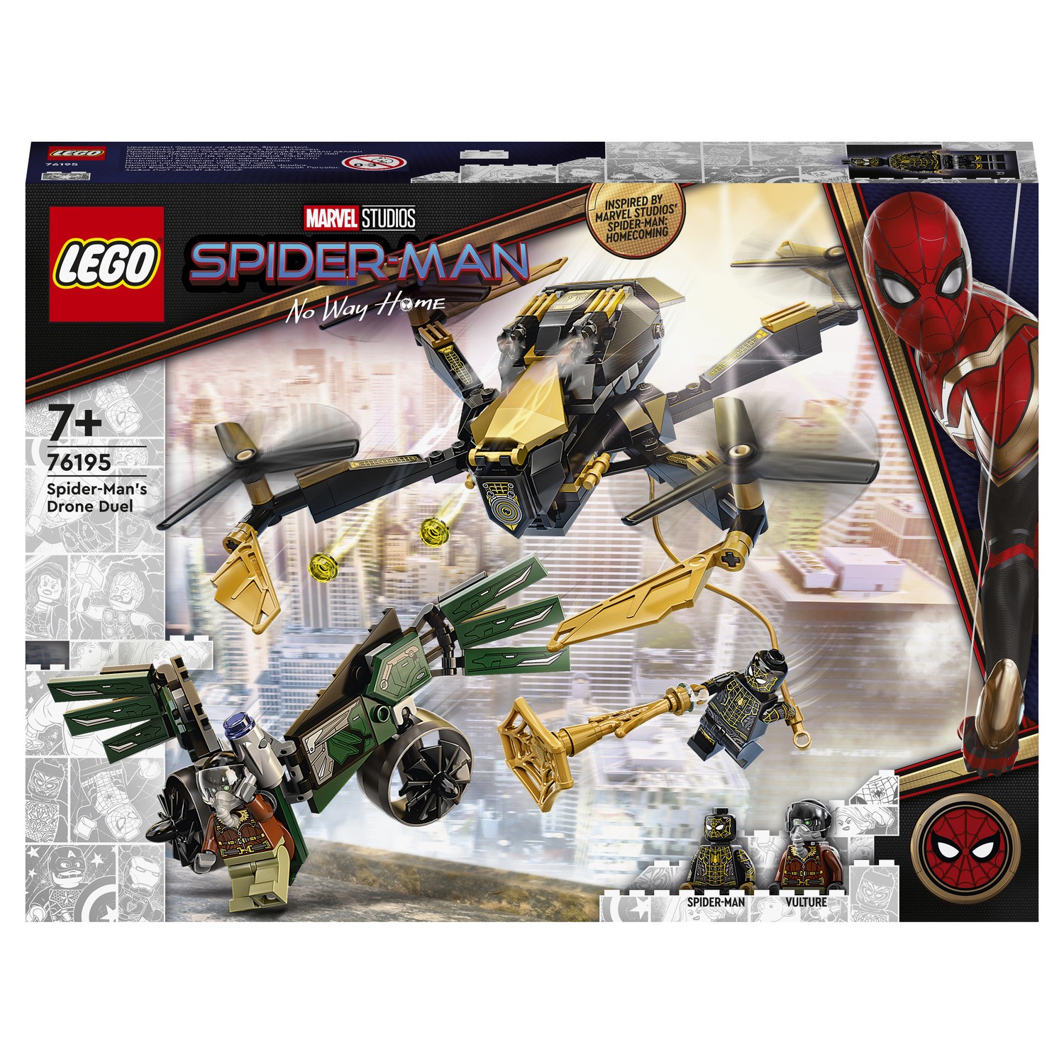 Конструктор LEGO Super Heroes Дуэль дронов Человека-паука 76195 купить по  цене 2149 ₽ в интернет-магазине Детский мир