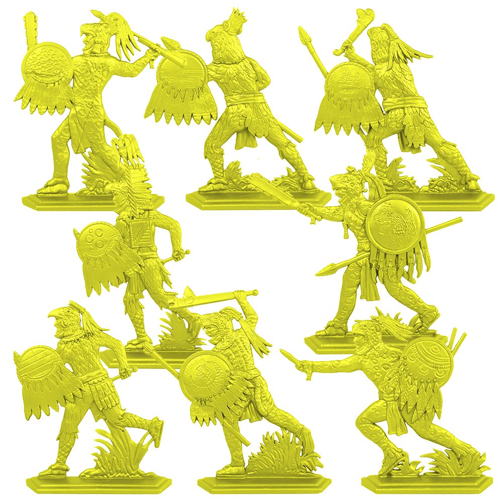 Набор солдатиков Воины и Битвы Ацтеки желтый цвет - фото 2