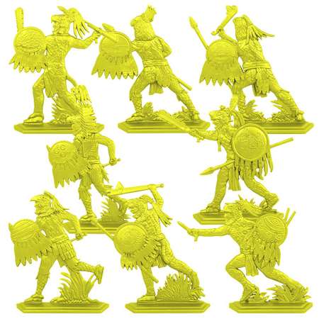 Набор солдатиков Воины и Битвы Ацтеки желтый цвет