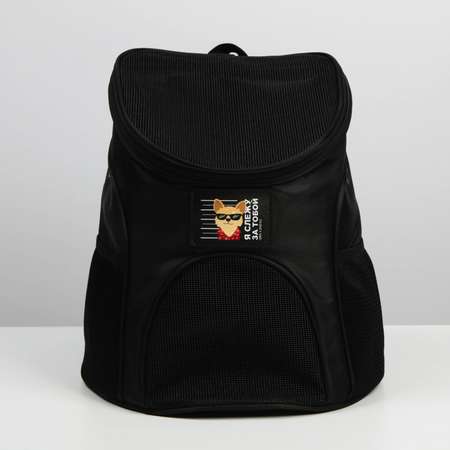 Рюкзак для переноски Пушистое счастье «Я слежу за тобой» 31х23х30 см