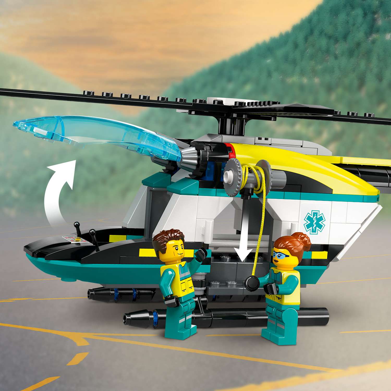Конструктор LEGO City Аварийно-спасательный вертолет 60405 - фото 6