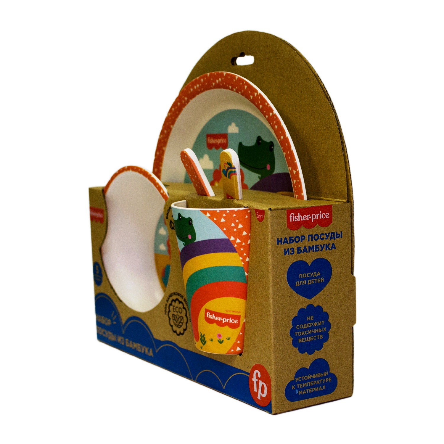 Набор посуды из бамбука FISHER PRICE OXI212261-2 - фото 3