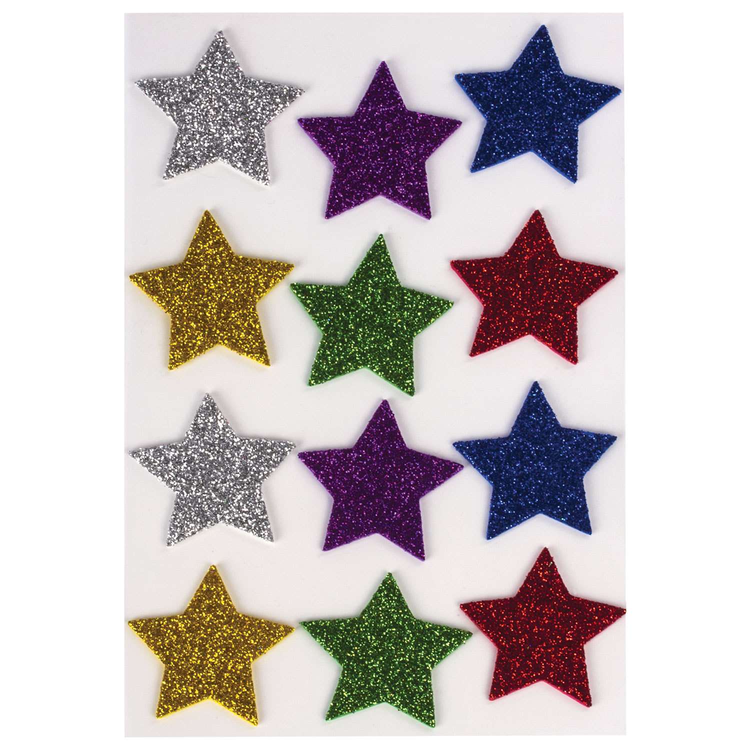 Наклейки Остров Сокровищ набор для для творчества и оформления Звезды 12 штук блестящие - фото 4